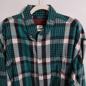 Plaid Green and Black Men's Shirt